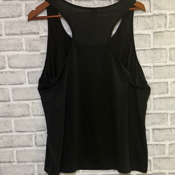 SHEIN Black Graphic Tank Top, beach, palm tree worth the wait size 2 XL - Picture 5 of 6